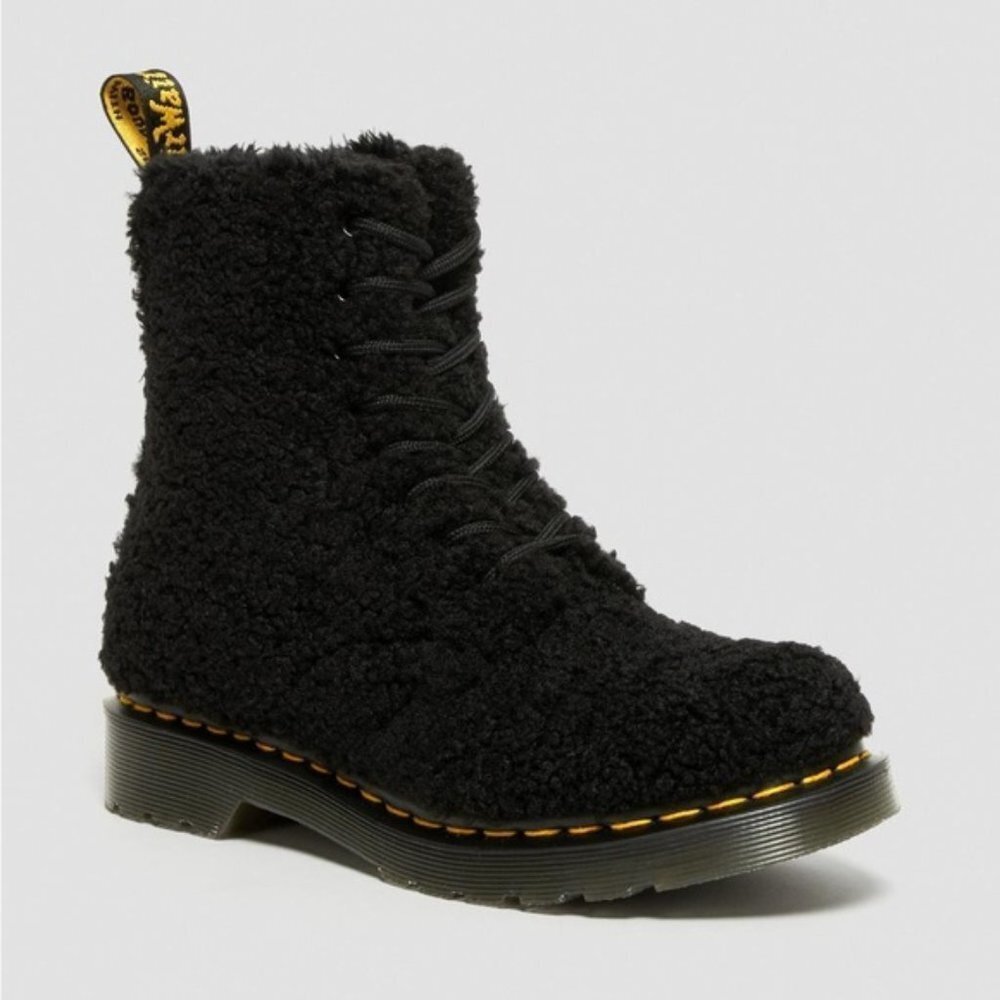 Dr. Martens Black Fleece Combat Boots